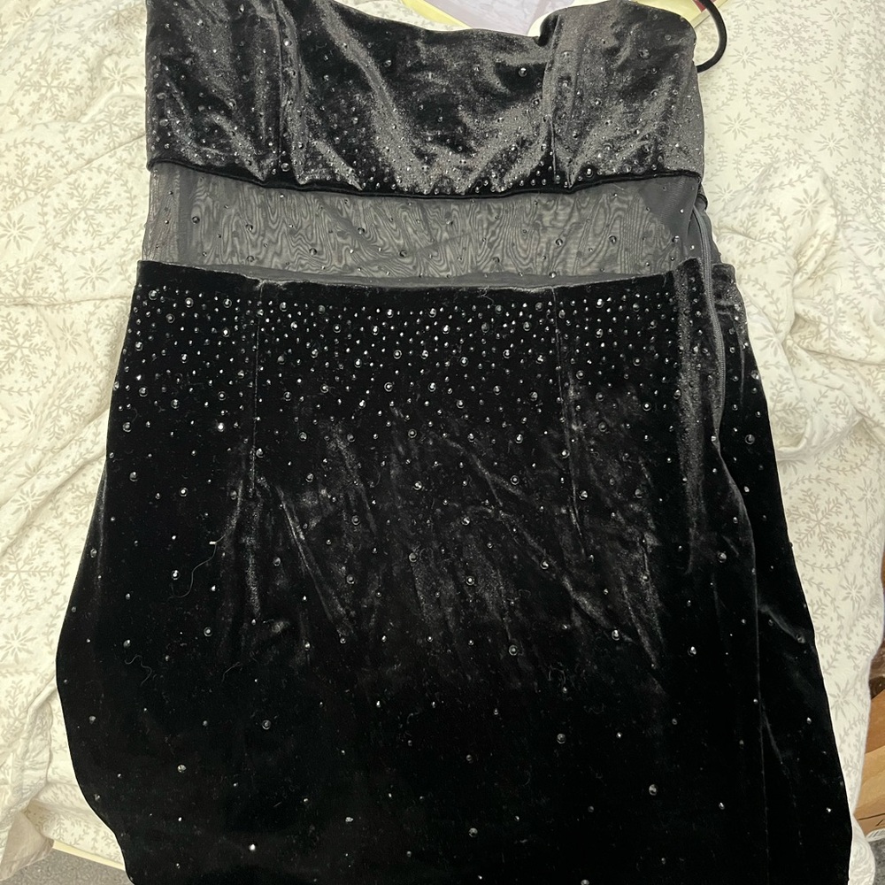 Elegant Black Dress with Sparkling Details